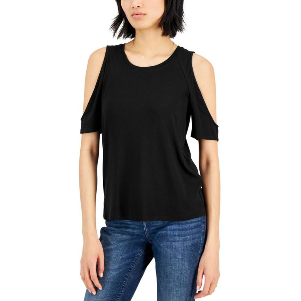 INC International Concepts Womens Cold Shoulder T-Shirt